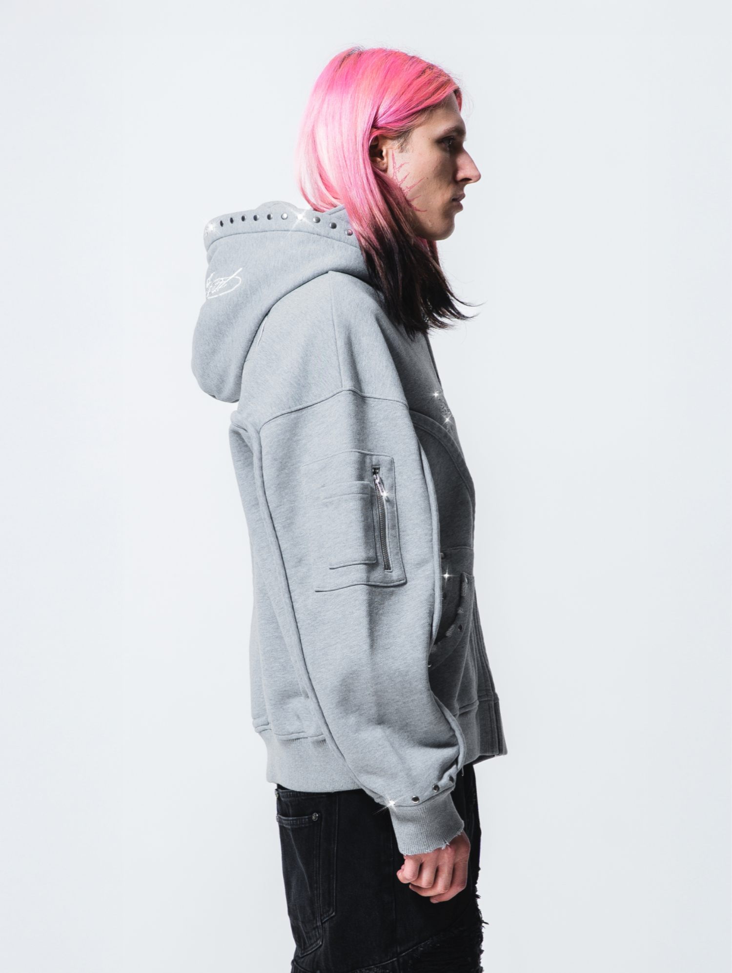 Fur Phantom Hoodie Grey