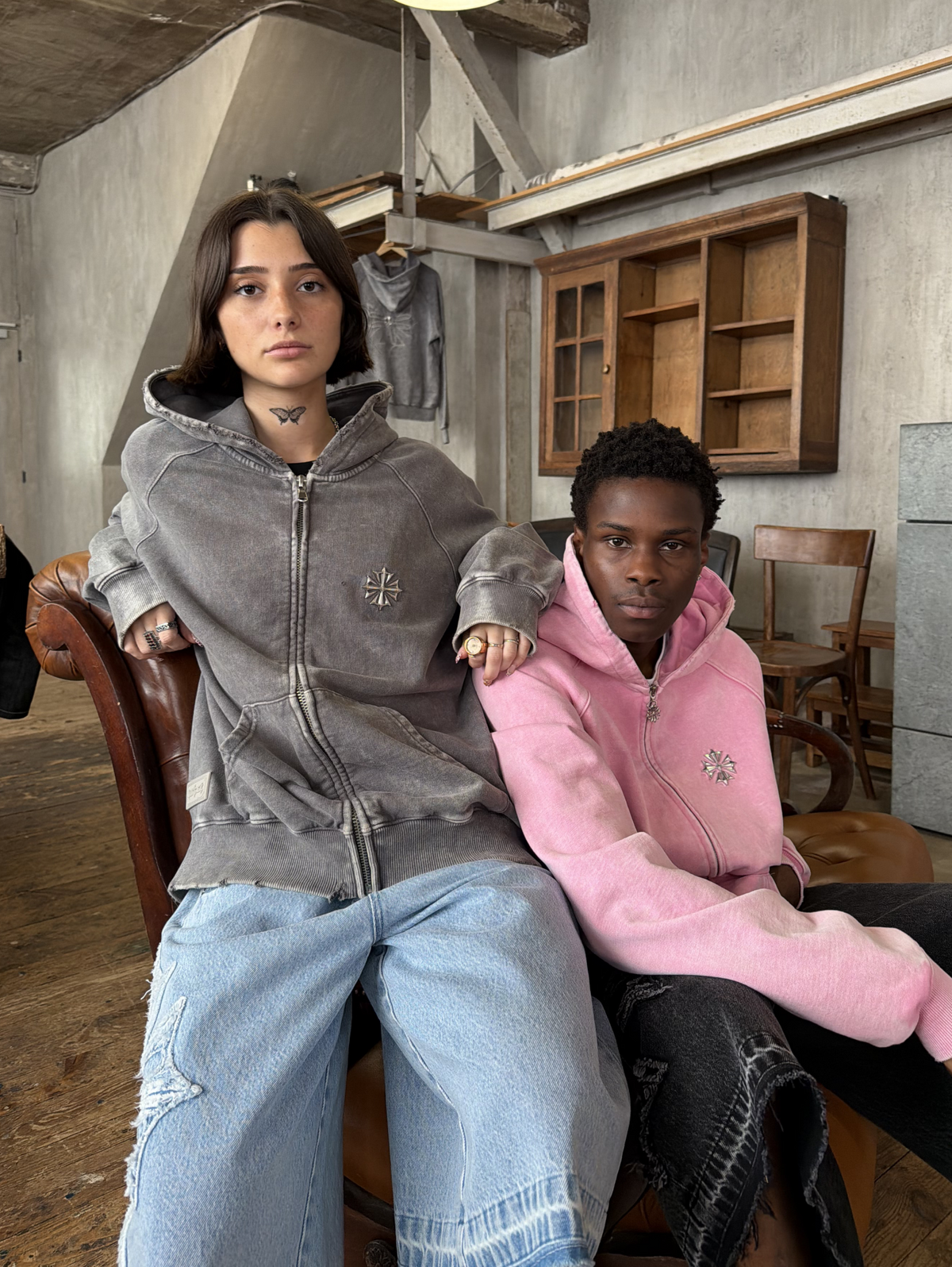 Relic Grey Zip Hoodie