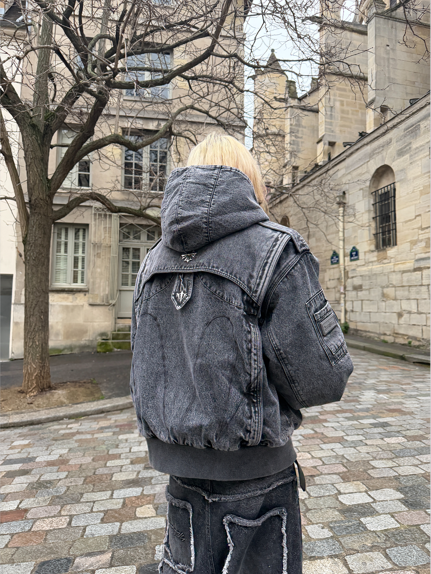 Forged Denim Bomber
