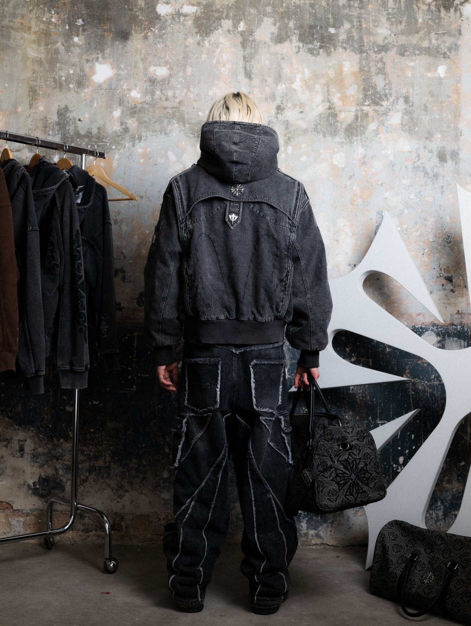 Forged Denim Bomber