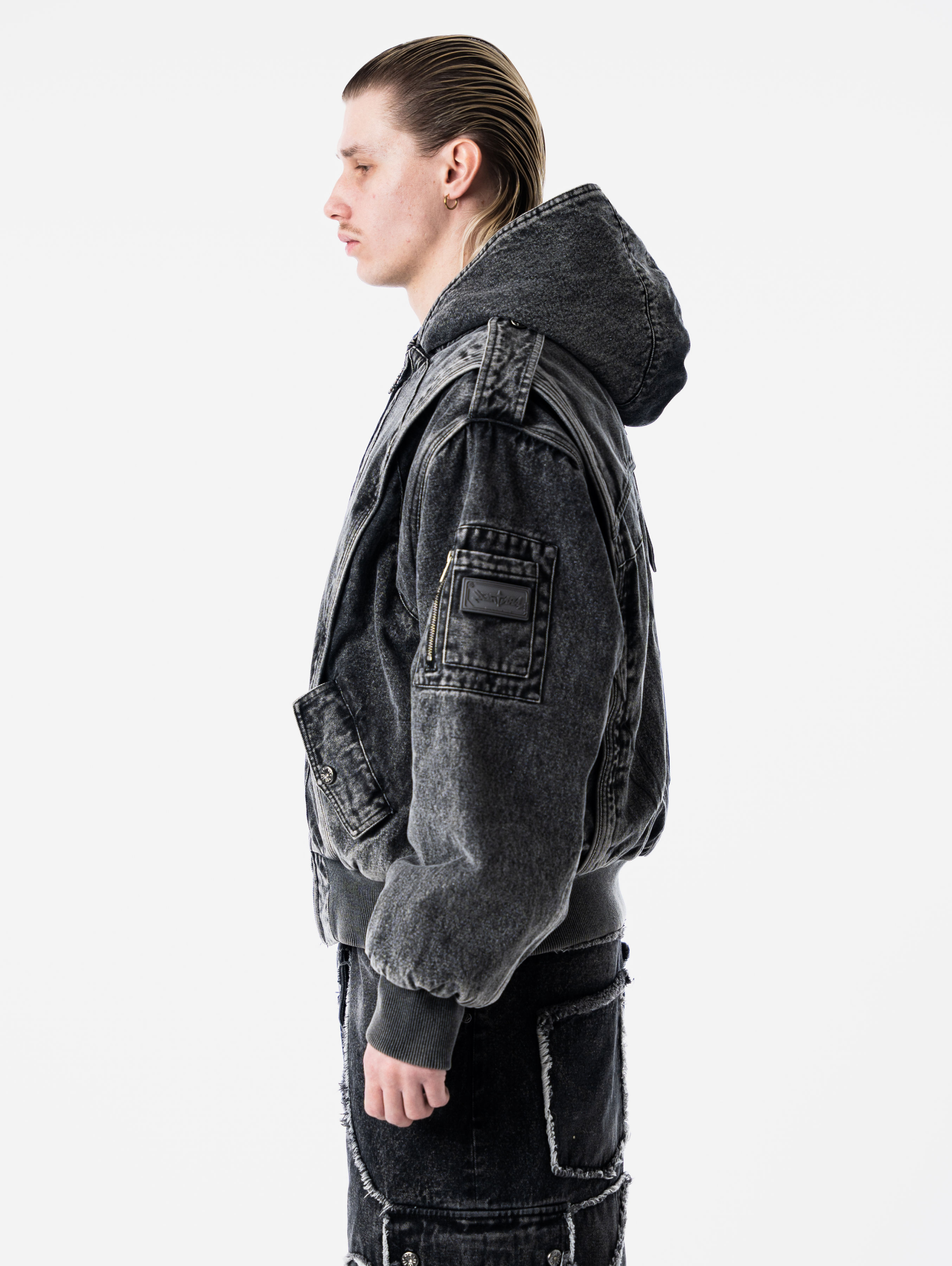 Forged Denim Bomber