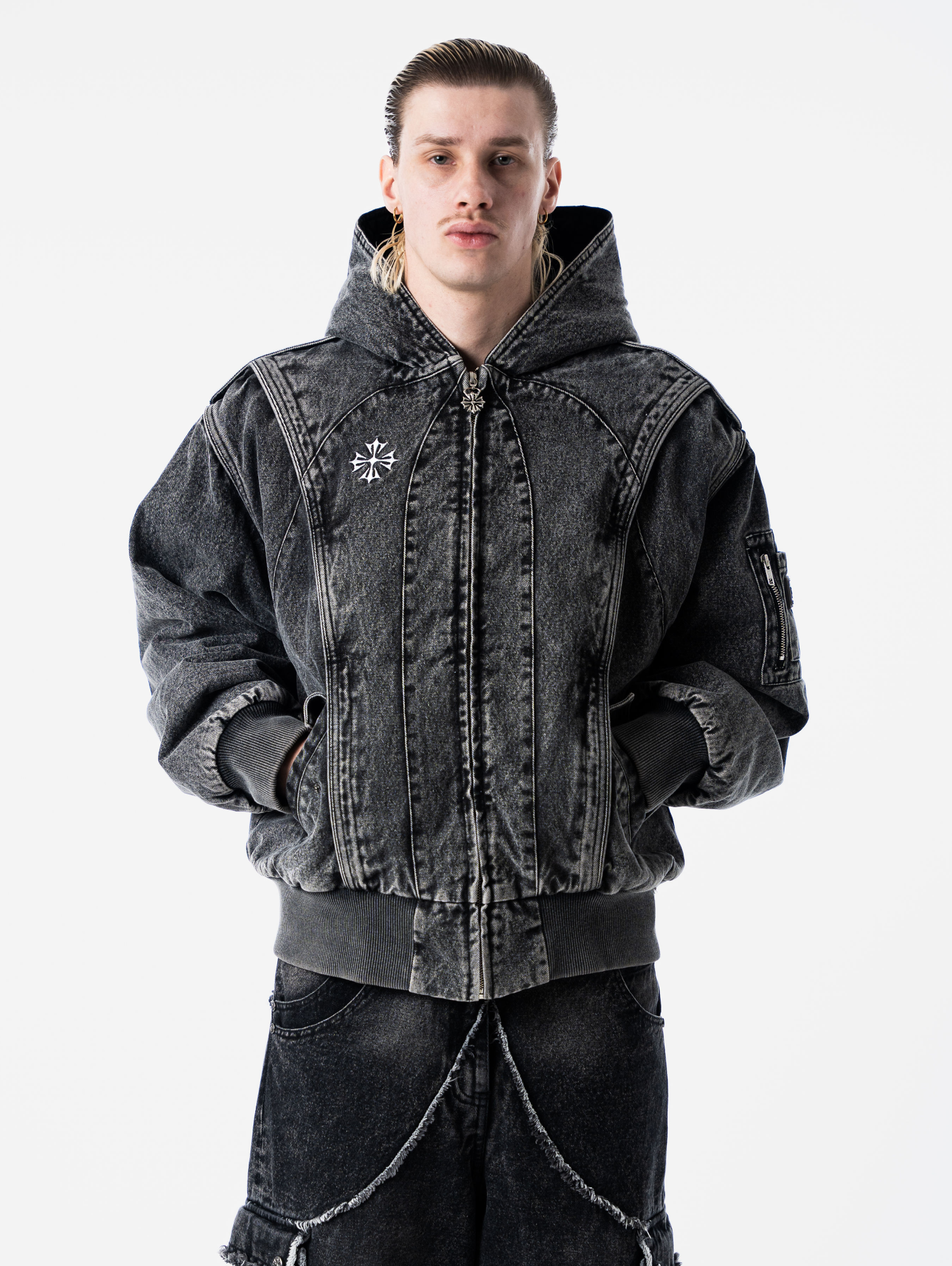 Forged Denim Bomber